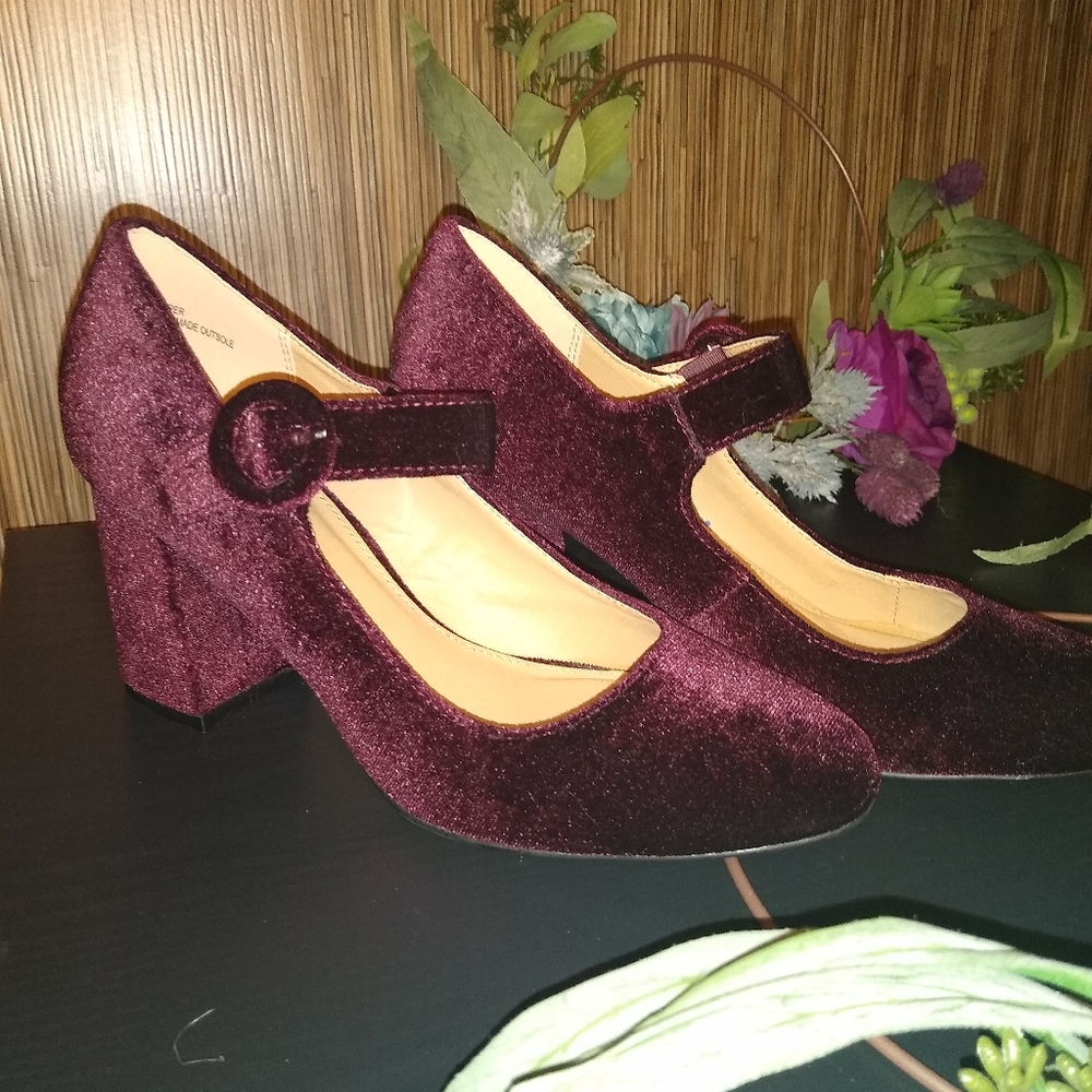 🔥Red Velvet Chunky Heels🔥